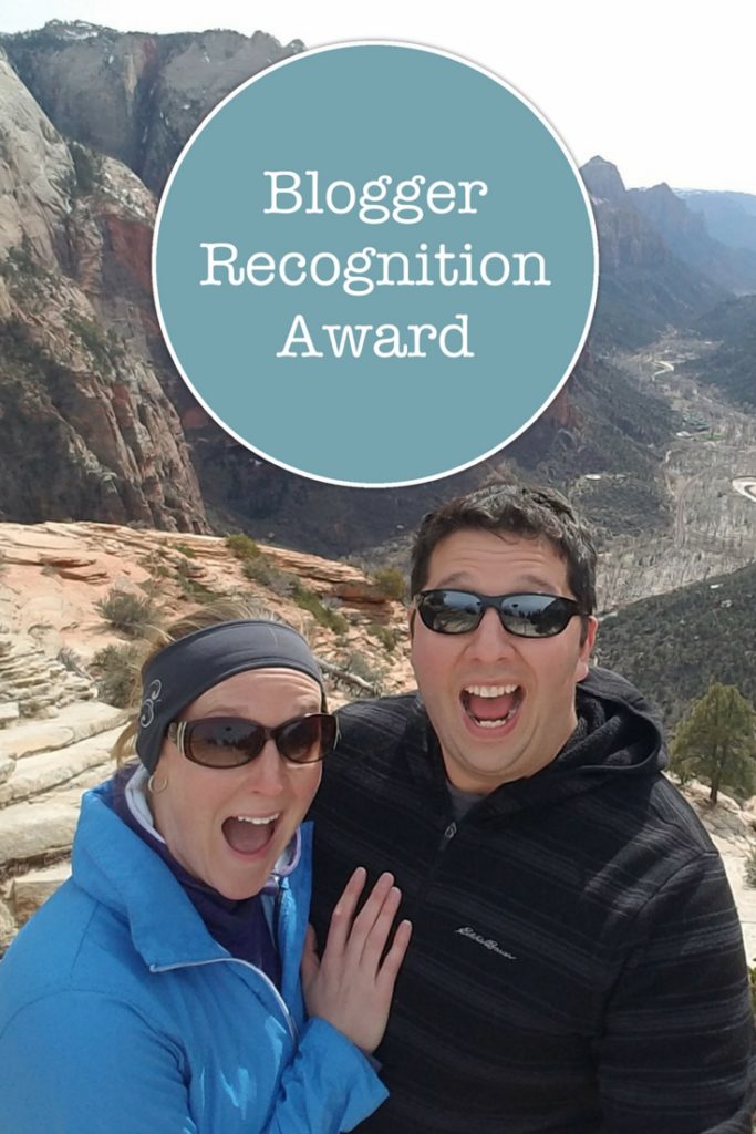 I was nominated for the Blogger Recognition Award!