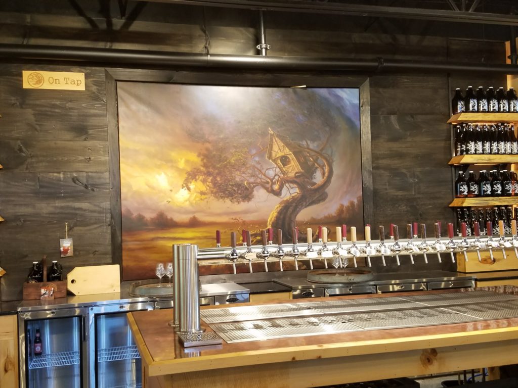 tap room at Tree House Brewing in Charlton Ma