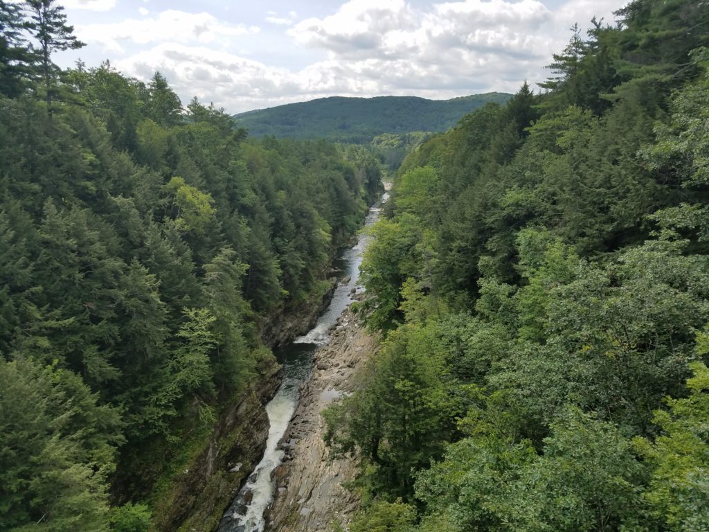 Quechee Gorge on a summer trip to woodstock, vermont.